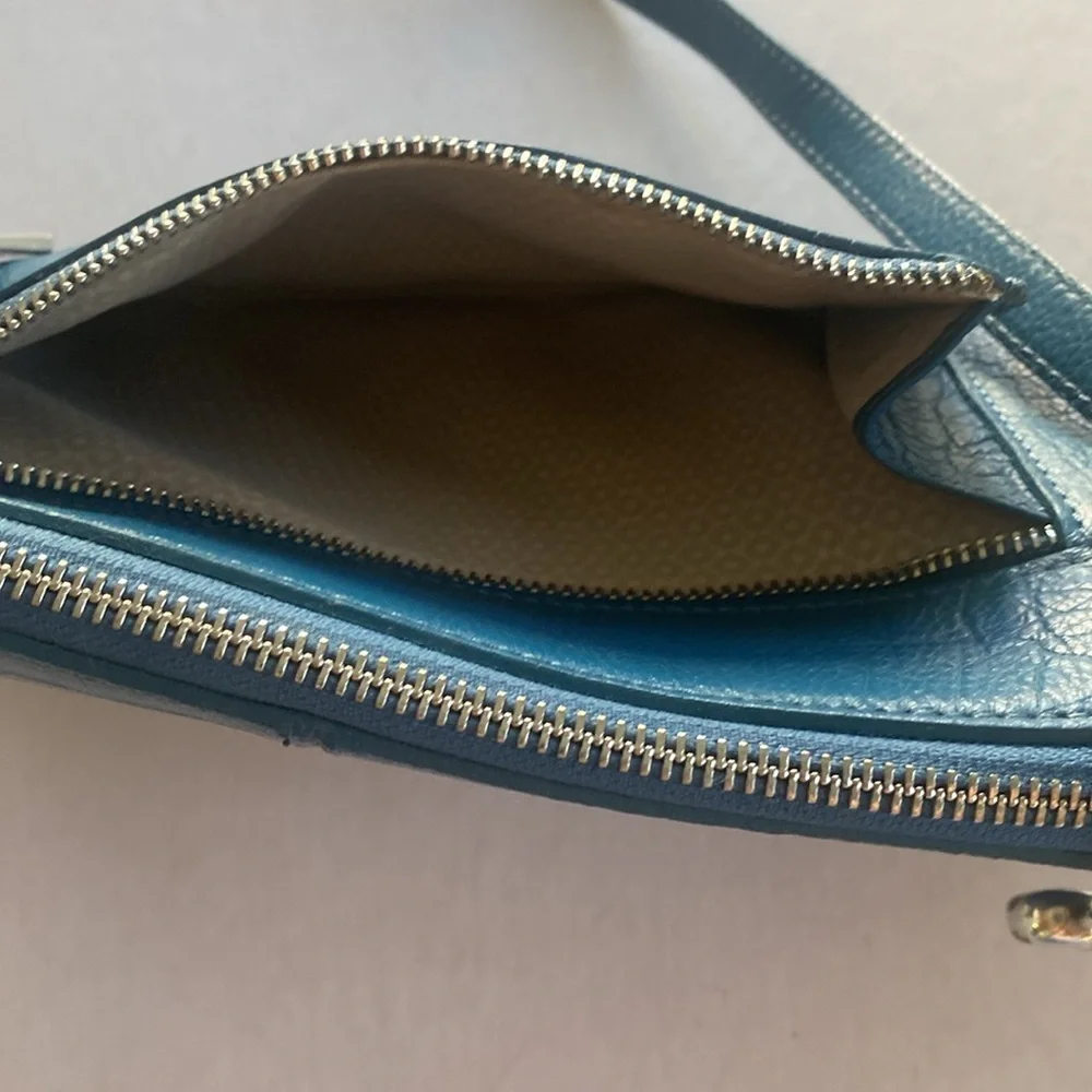 Brighton Bria Croco Embossed Leather Bag Size 10” x 6.75” x 2” approximately.